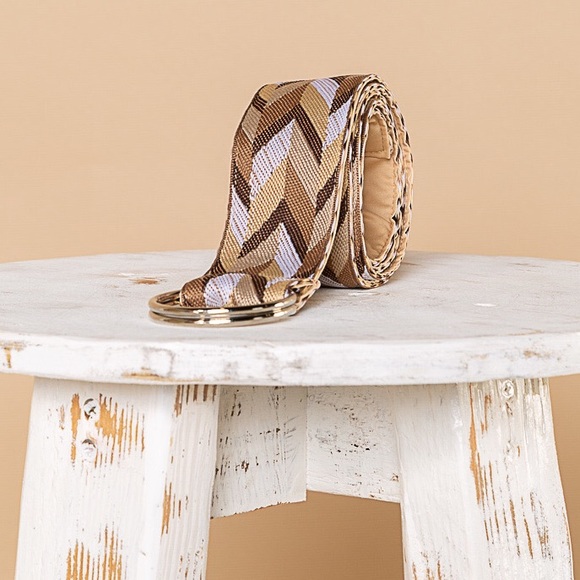 POL Chevron Pattern 0 Ring Belt - Picture 4 of 4